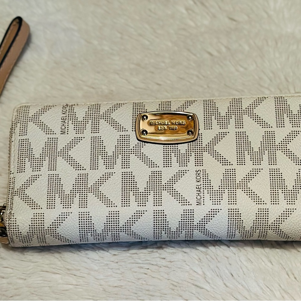 Michael Kors Cream Wallets with Signature Monogram